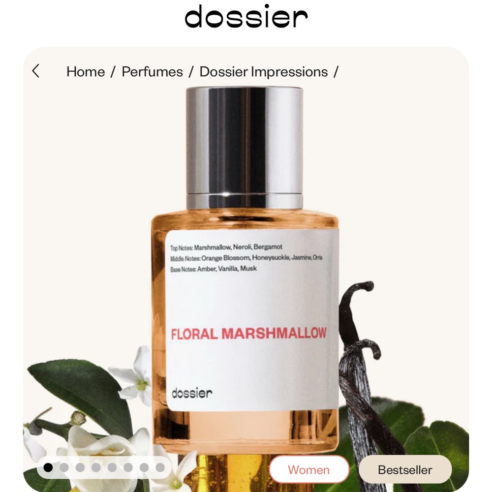 Dossier Floral Marshmallow Perfume inspired by Love Don’t Be Shy